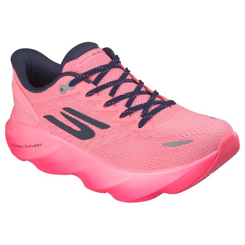 SKECHERS AERO BURST ROSA ZAPATILLAS RUNNING MUJER VISTA LATERAL,ARISTARUN