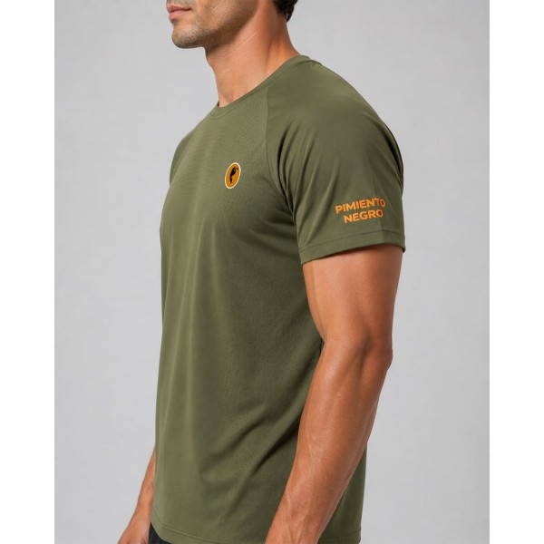 PIMIENTO NEGRO CAMISETA TECNICA KHAKI HOMBRE