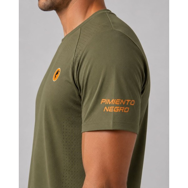PIMIENTO NEGRO CAMISETA TECNICA KHAKI HOMBRE