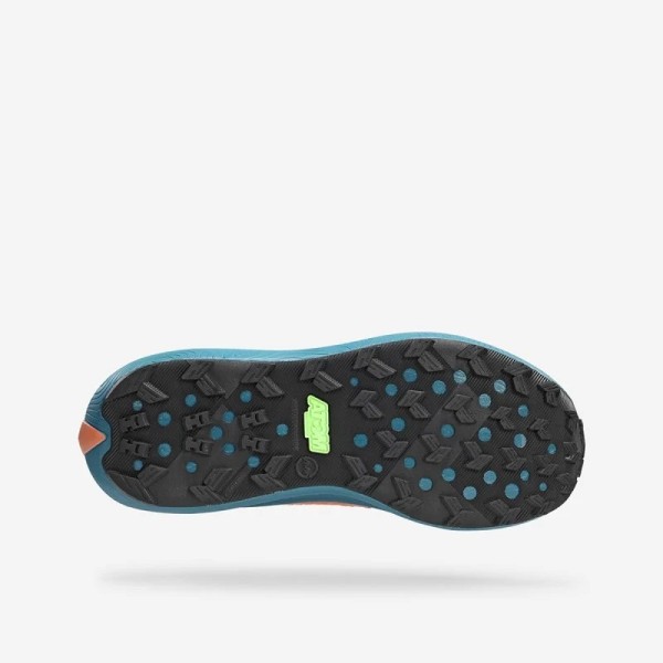 ATOM TERRA V3 ORANGE BLUE ZAPATILLAS TRAIL HOMBRE VISTA SUELA,ARISTARUN