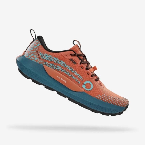 ATOM TERRA V3 ORANGE BLUE ZAPATILLAS TRAIL HOMBRE VISTA EXTERIOR,ARISTARUN