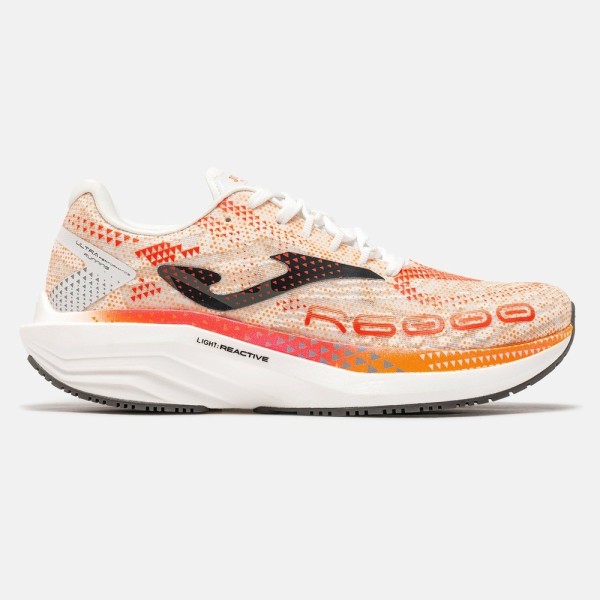 JOMA R.6000 BLANCO NARANJA ZAPATILLAS RUNNING HOMBRE VISTA EXTERIOR,ARISTARUN