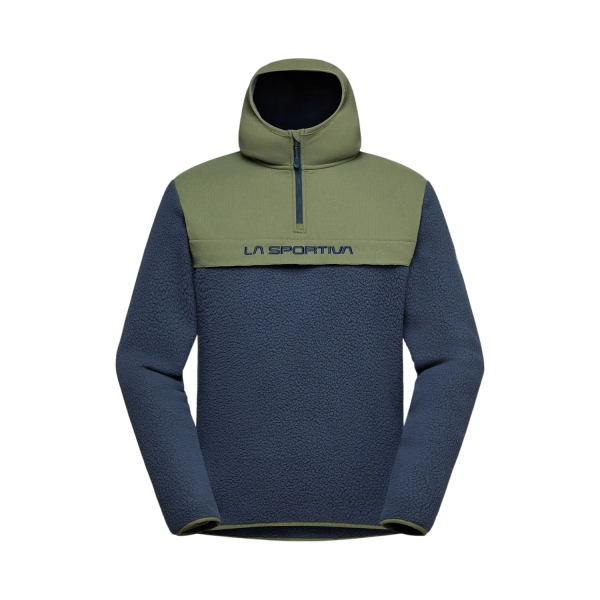 LA SPORTIVA FORRO POLAR GUIDANCE SHERPA HOODY AZUL VERDE HOMBRE VISTA FRONTAL,ARISTARUN