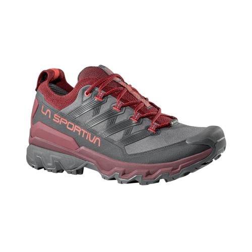 LA SPORTIVA ULTRA RAPTOR 3 GTX GRIS ROJO ZAPATILLAS TREKKING HOMBRE VISTA LATERAL,ARISTARUN