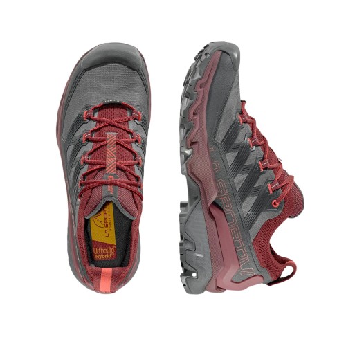 LA SPORTIVA ULTRA RAPTOR 3 GTX GRIS ROJO ZAPATILLAS TREKKING HOMBRE VISTA SUPERIOR,ARISTARUN
