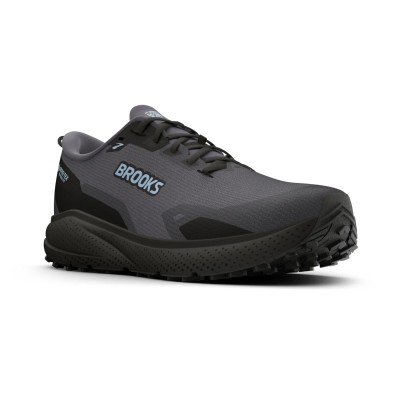 BROOKS DIVIDE 6 GTX GRIS NEGRO ZAPATILLAS MIXTAS HOMBRE VISTA LATERAL,ARISTARUN