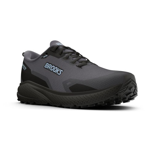 BROOKS DIVIDE 6 GTX GRIS NEGRO ZAPATILLAS MIXTAS HOMBRE VISTA LATERAL,ARISTARUN