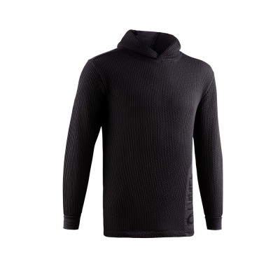 LURBEL WAVE HOODIE BLACK SUDADERA TECNICA HOMBRE VISTA FRONTAL,ARISTARUN