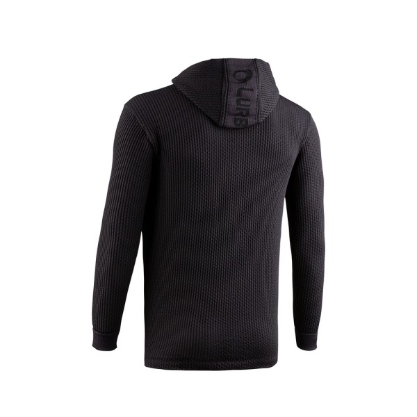 LURBEL WAVE HOODIE BLACK SUDADERA TECNICA HOMBRE VISTA TRASERA,ARISTARUN