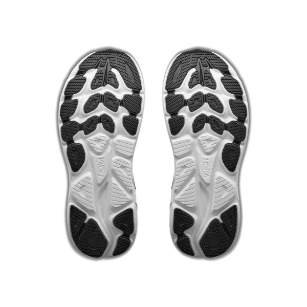 HOKA CLIFTON 11 BLACK WHITE ZAPATILLAS RUNNING HOMBRE VISTA SUELA,ARISTARUN