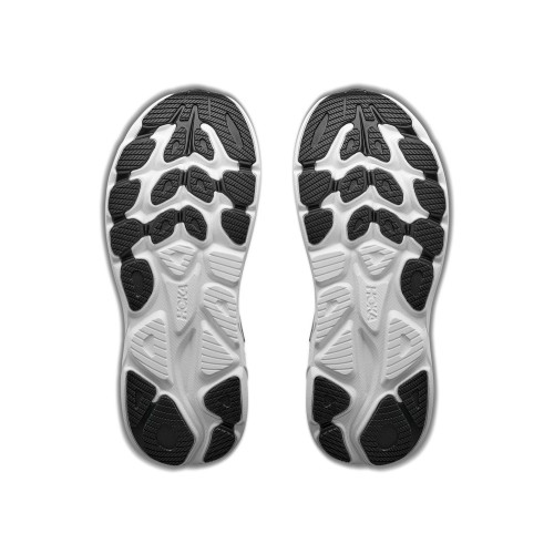 HOKA CLIFTON 11 BLACK WHITE ZAPATILLAS RUNNING HOMBRE VISTA SUELA,ARISTARUN