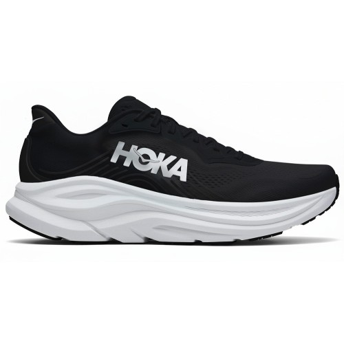 HOKA CLIFTON 11 BLACK WHITE ZAPATILLAS RUNNING HOMBRE VISTA EXTERIOR,ARISTARUN