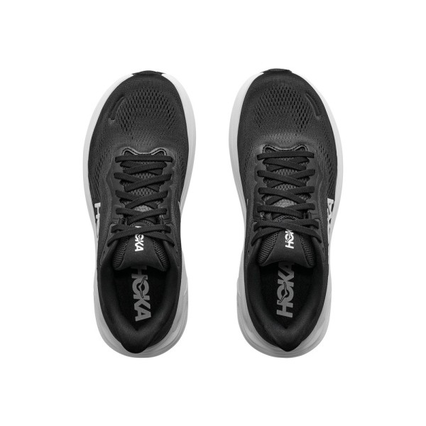 HOKA CLIFTON 11 BLACK WHITE ZAPATILLAS RUNNING HOMBRE VISTA SUPERIOR,ARISTARUN