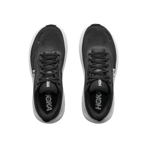 HOKA CLIFTON 11 BLACK WHITE ZAPATILLAS RUNNING HOMBRE VISTA SUPERIOR,ARISTARUN