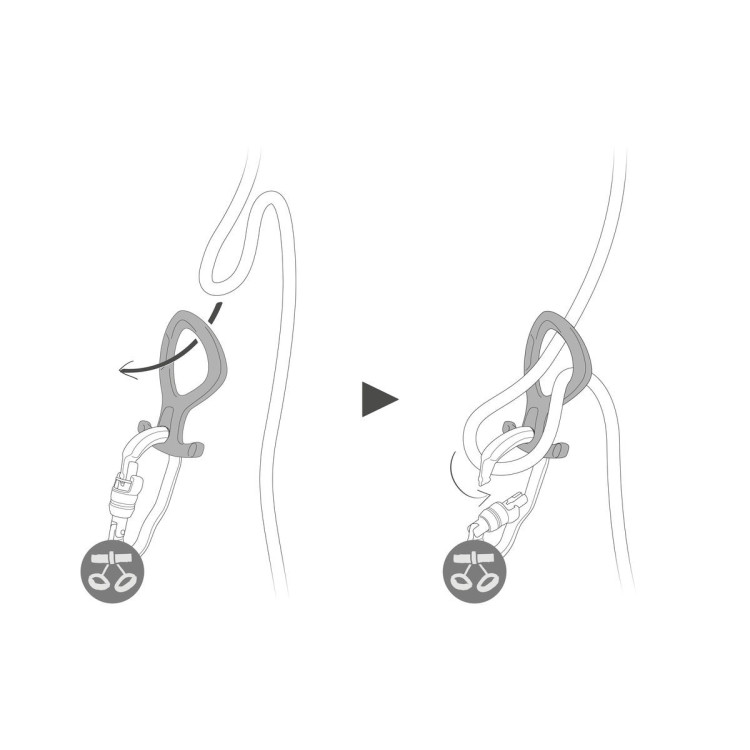 PETZL DESCENSOR PIRANA VERDE, ARISTARUN
