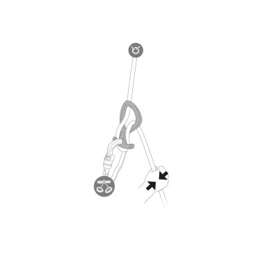 PETZL DESCENSOR PIRANA VERDE, ARISTARUN