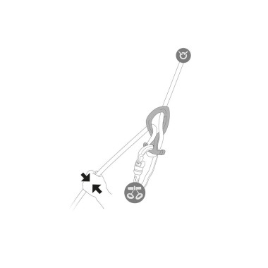 PETZL DESCENSOR PIRANA VERDE, ARISTARUN